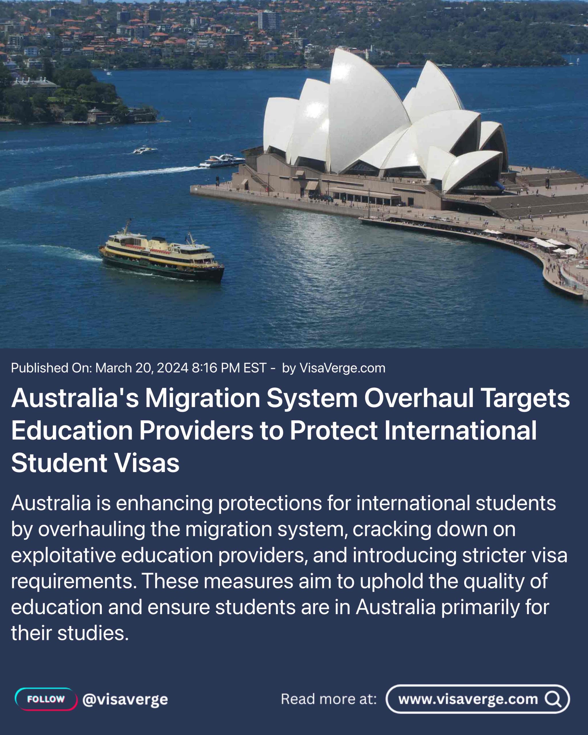 Australia's Crackdown on Education Providers Misusing International Student Visas Australia's Crackdown on Education Providers Misusing International Student Visas