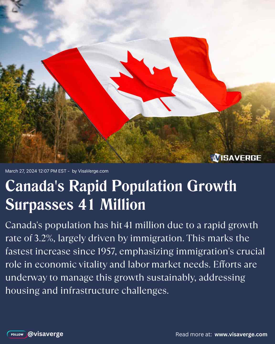 Canada's Rapid Population Growth Surpasses 41 Million Canada's Rapid Population Growth Surpasses 41 Million