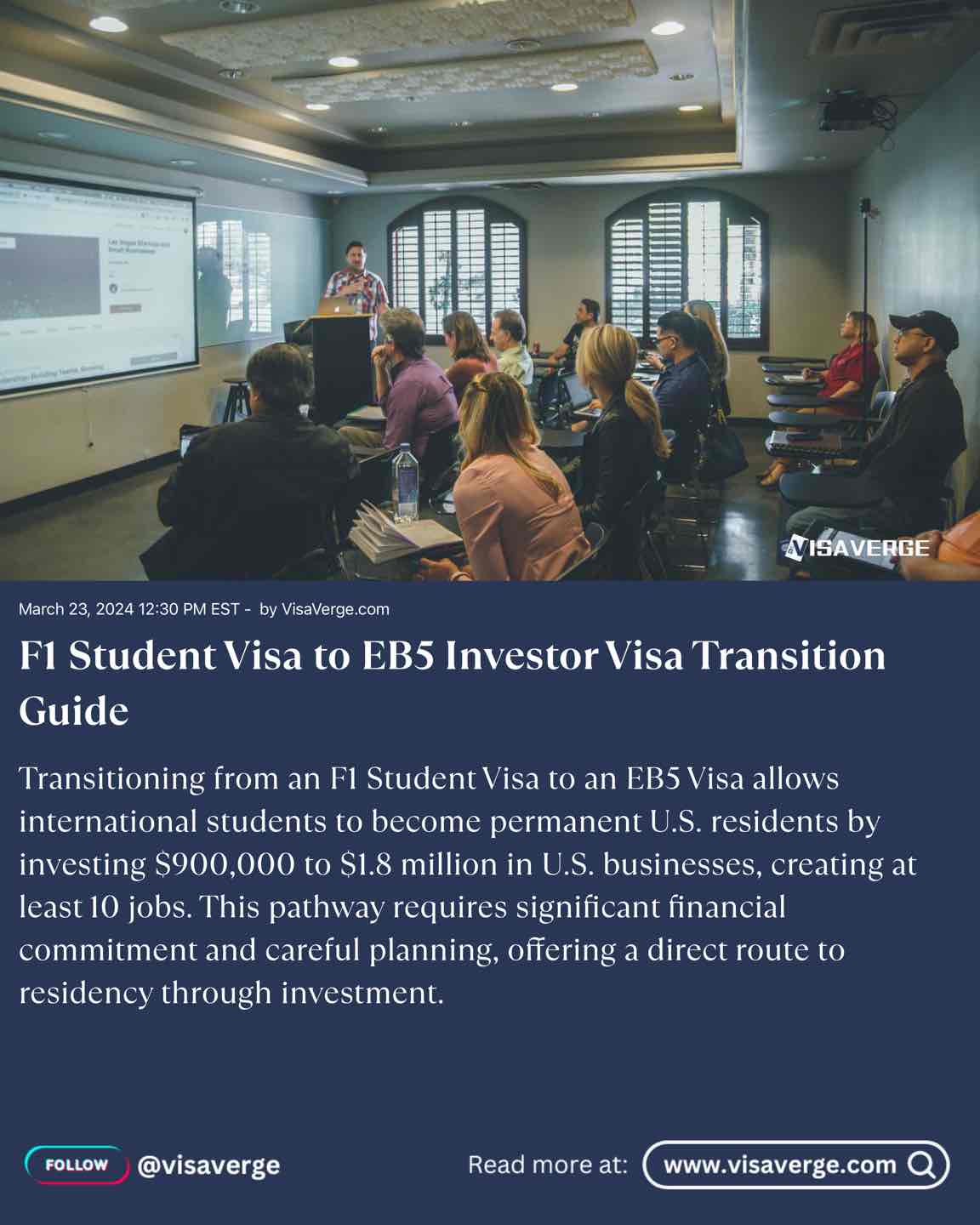 F1 Student Visa to EB5 Investor Visa Transition Guide F1 Student Visa to EB5 Investor Visa Transition Guide