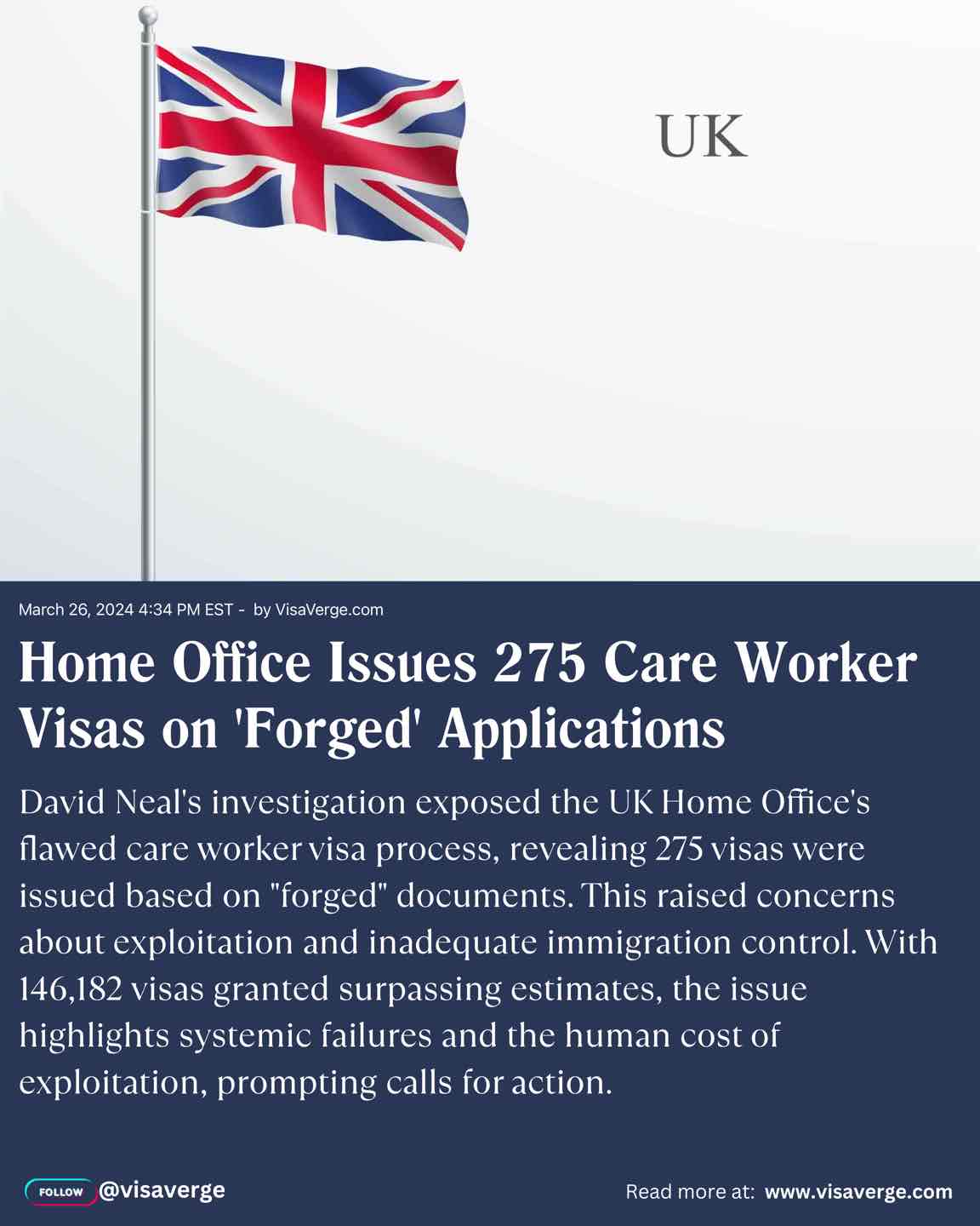 Home Office Issues 275 Care Worker Visas on 'Forged' Applications