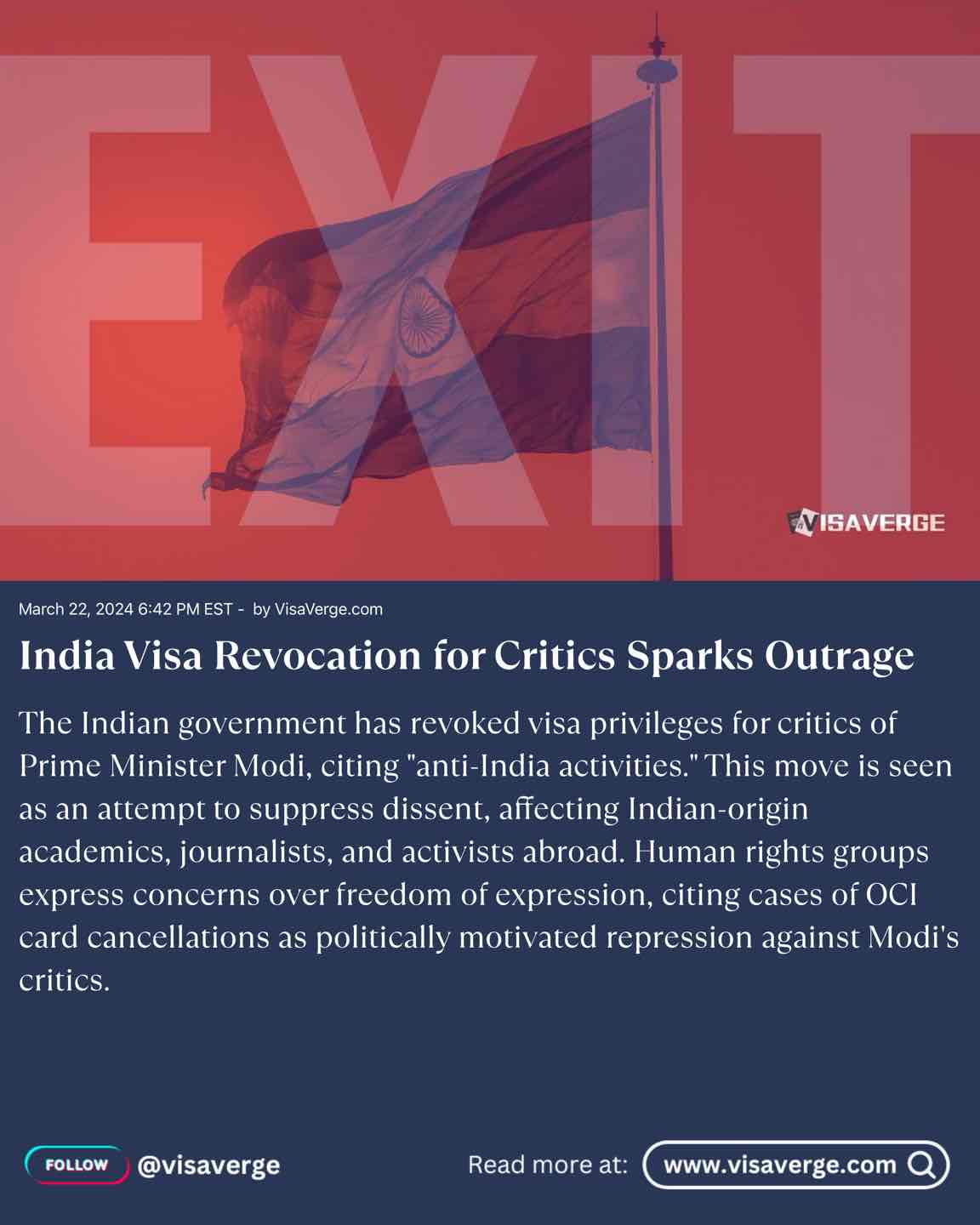 India Visa Revocation for Critics Sparks Outrage India Visa Revocation for Critics Sparks Outrage