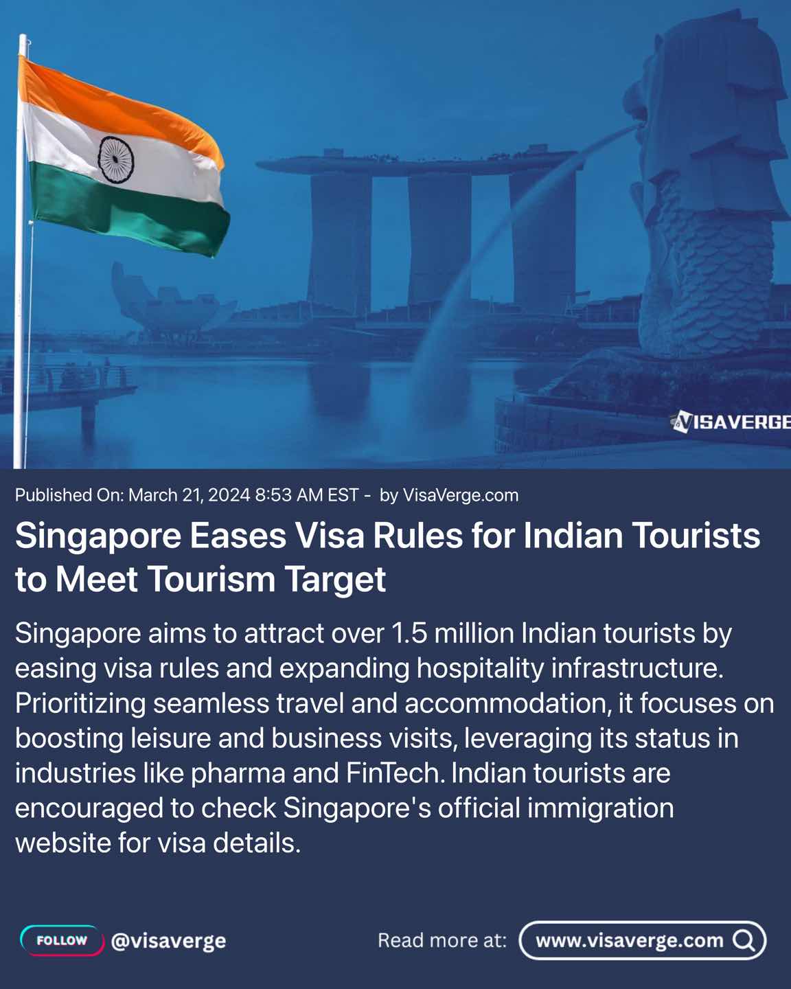 Singapore Eases Visa Rules for Indian Tourists to Meet Tourism Target