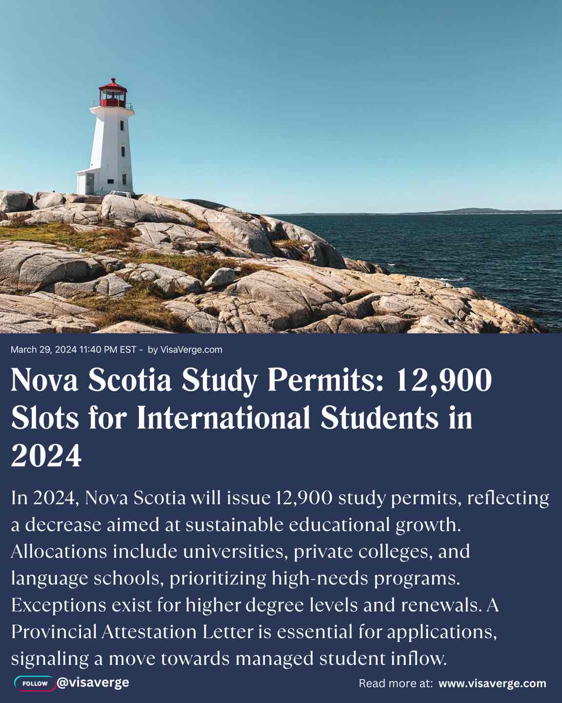 Nova Scotia Study Permits: 12,900 Slots for International Students in 2024 Nova Scotia Study Permits: 12,900 Slots for International Students in 2024
