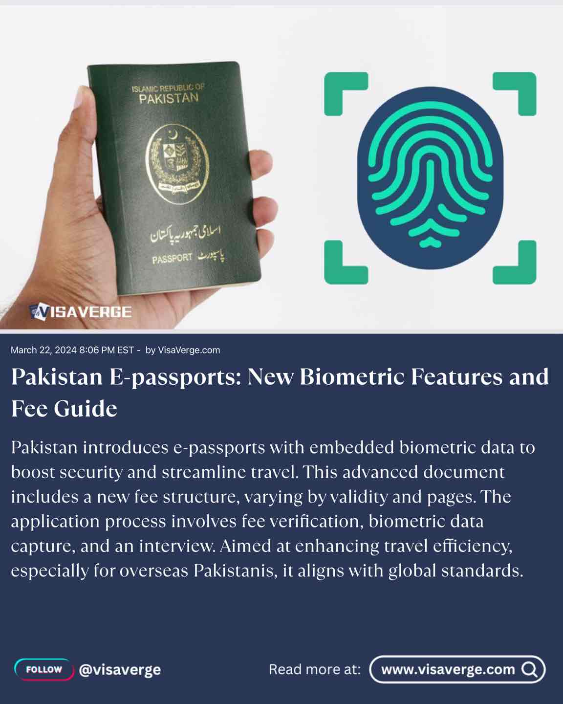 Pakistan E-passports: New Biometric Features and Fee Guide Pakistan E-passports: New Biometric Features and Fee Guide