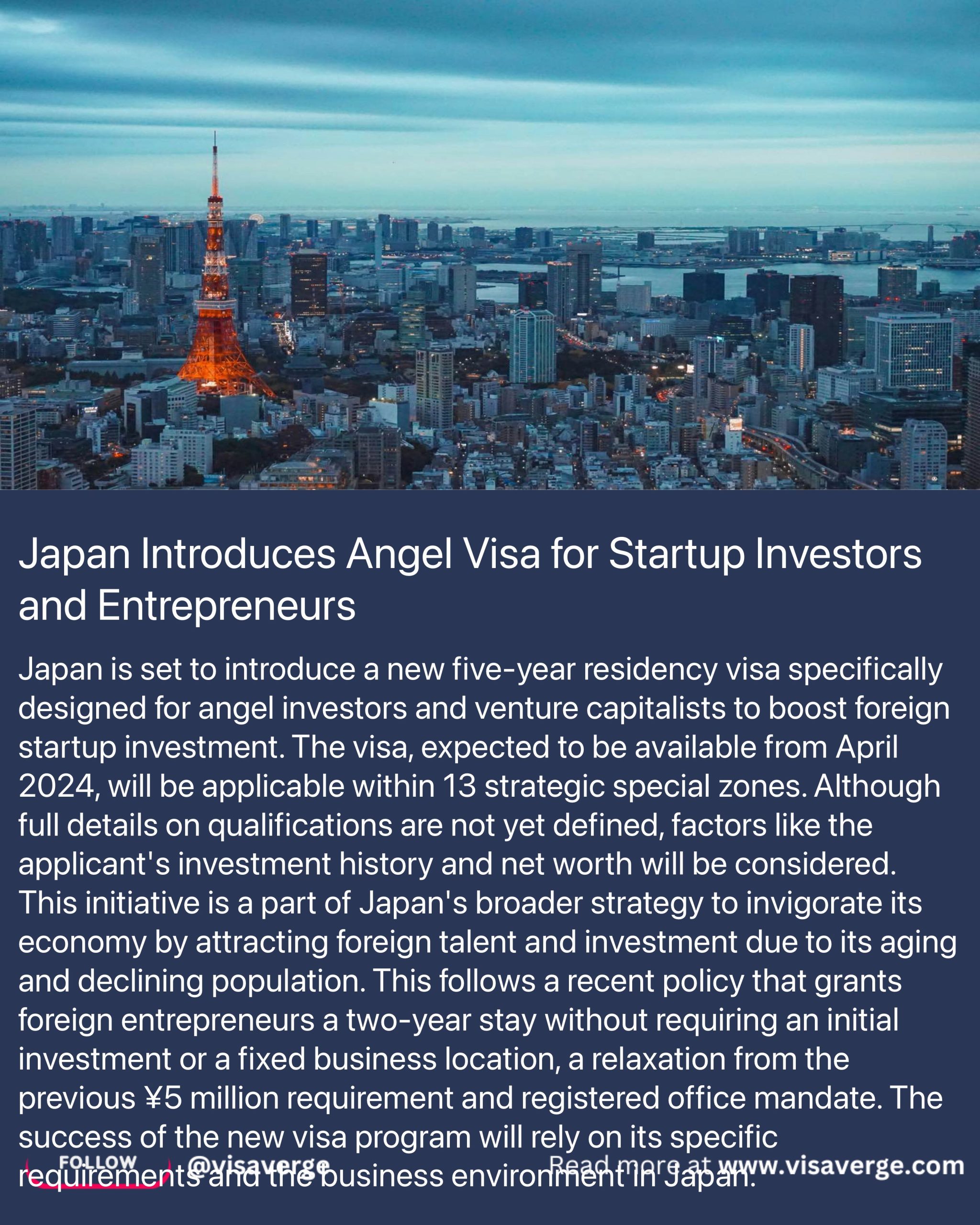 Japan Introduces Angel Visa for Startup Investors and Entrepreneurs