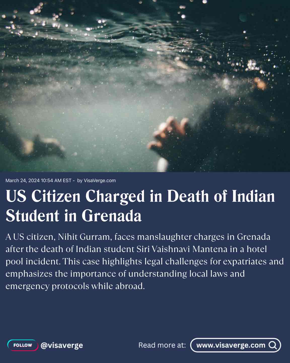 US Citizen Charged in Death of Indian Student in Grenada US Citizen Charged in Death of Indian Student in Grenada