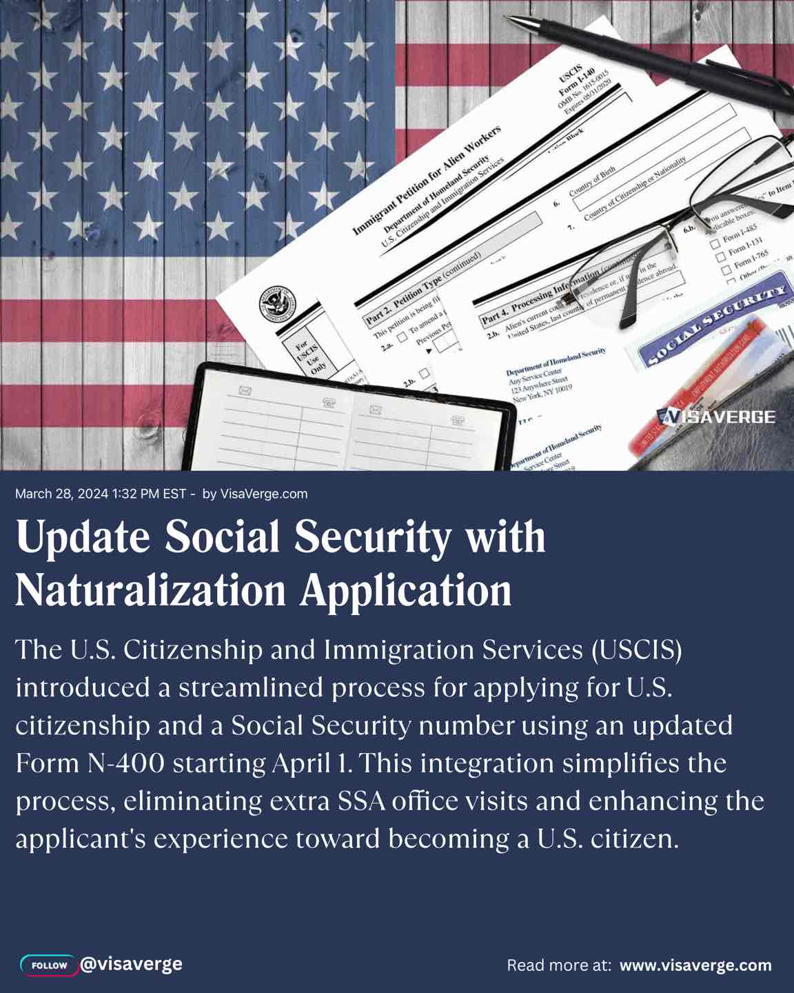 Update Social Security with Naturalization Application