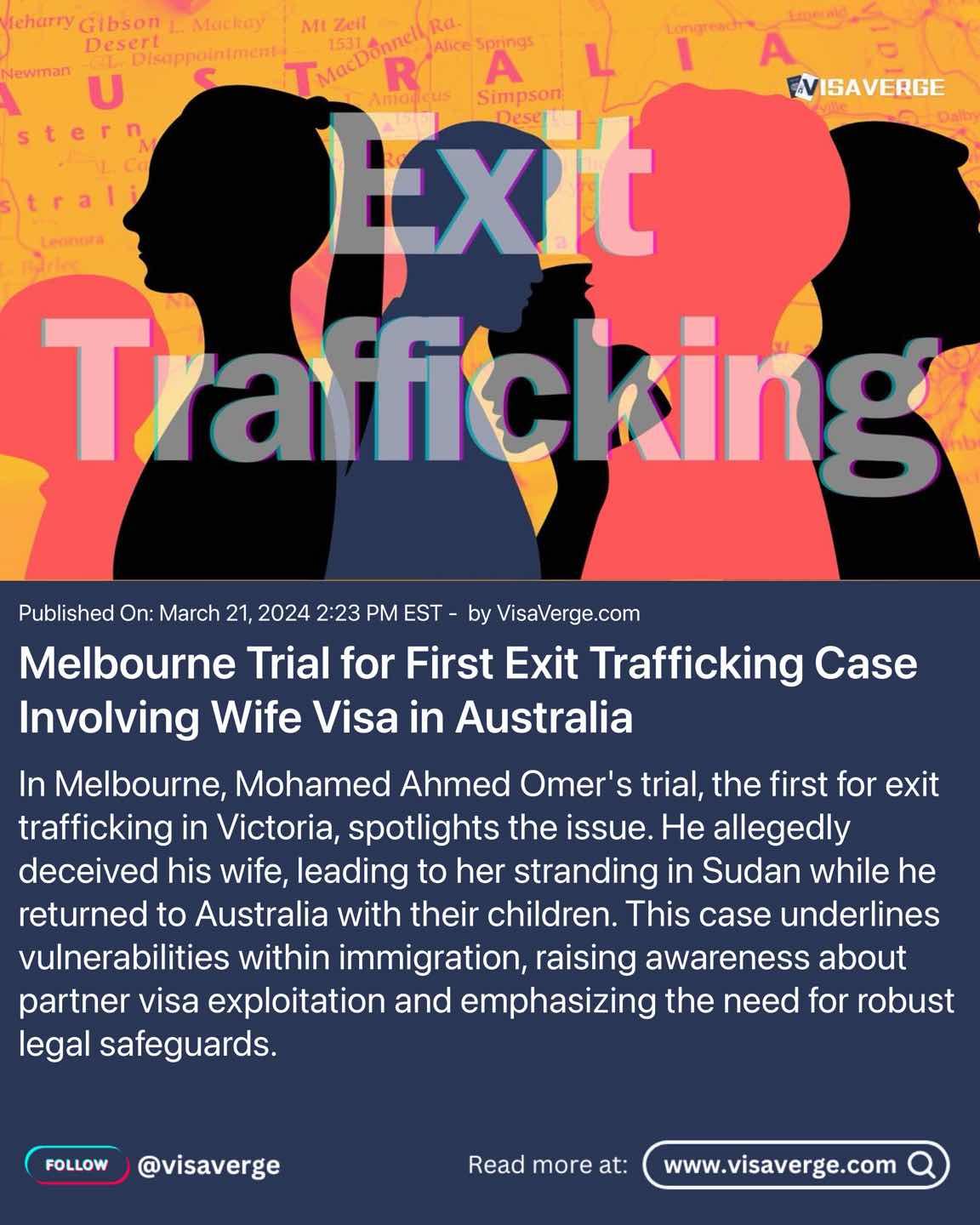 Melbourne Trial for First Exit Trafficking Case Involving Wife Visa in Australia
