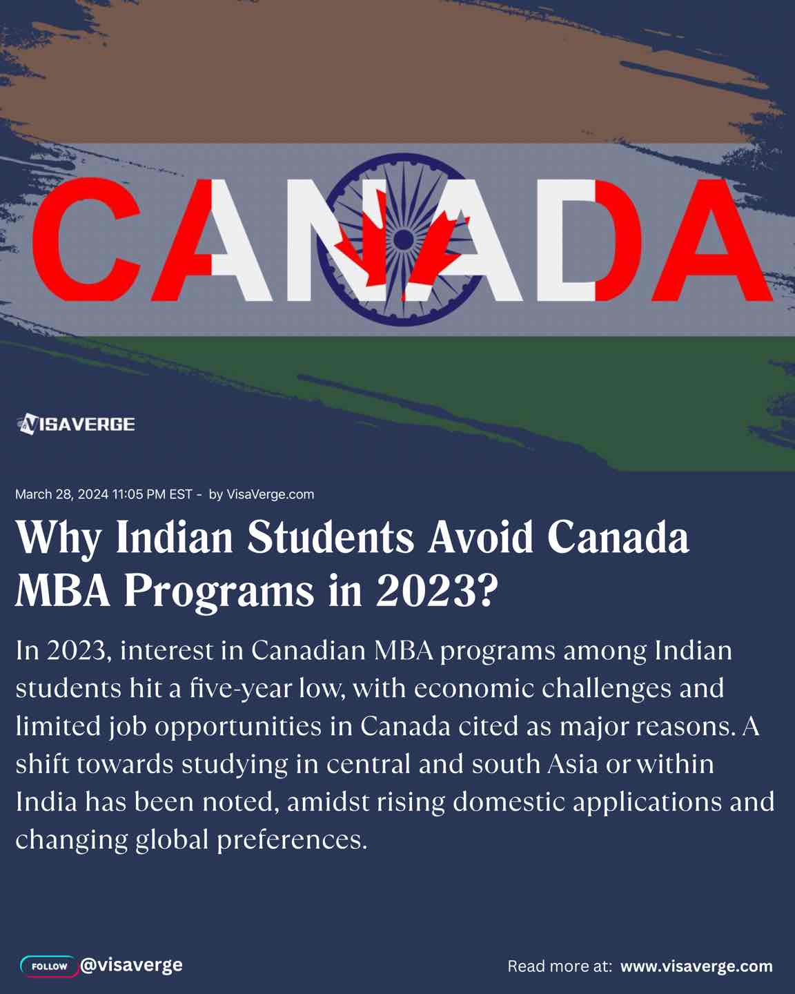 Why Indian Students Avoid Canada MBA Programs in 2023? Why Indian Students Avoid Canada MBA Programs in 2023?