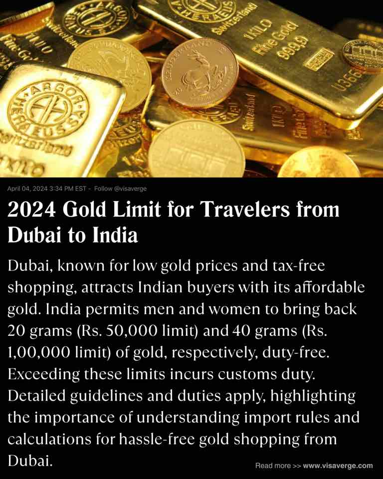 2024 Gold Limit for Travelers from Dubai to India 2024 Gold Limit for Travelers from Dubai to India