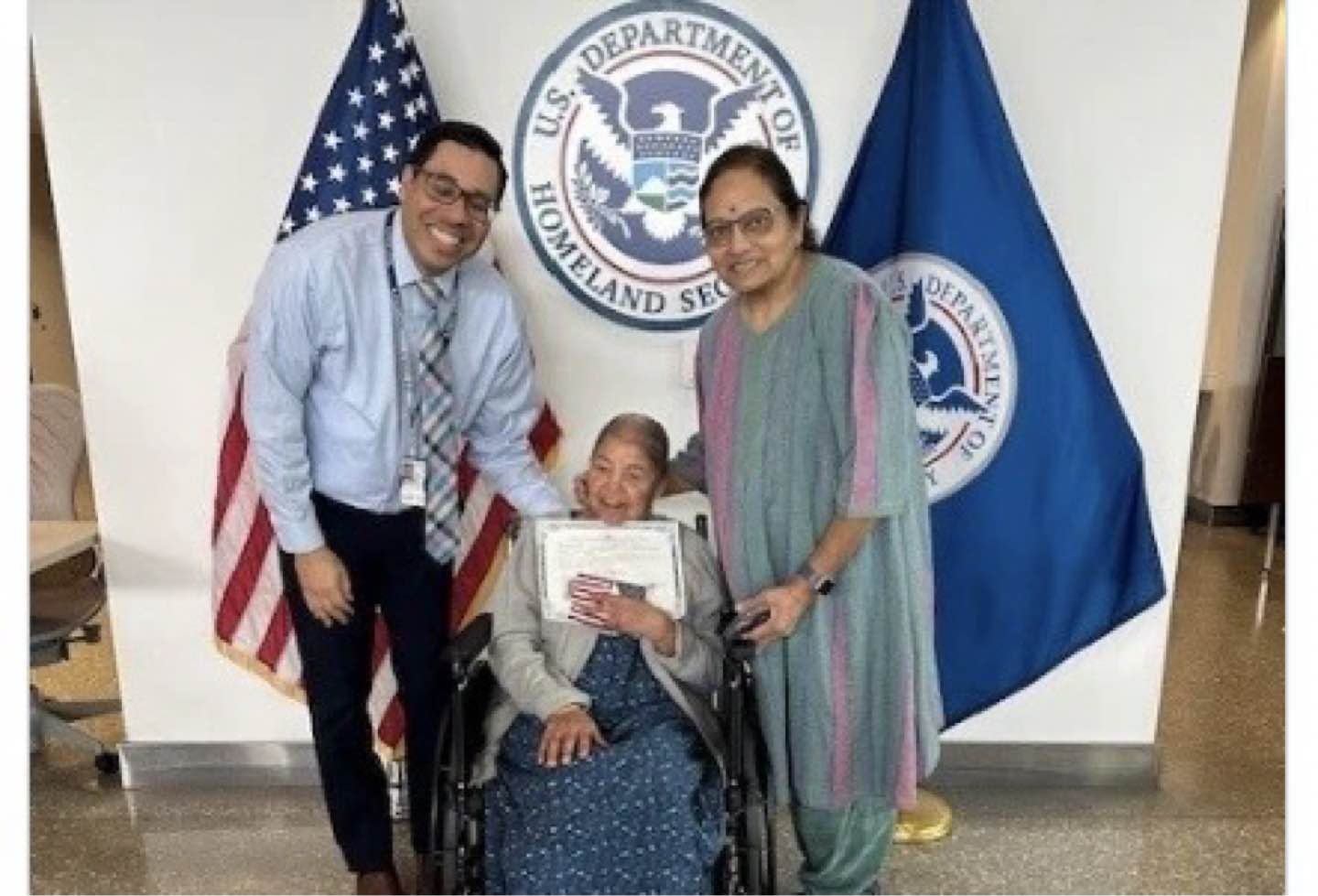 99-Year-Old Indian Woman Becomes US Citizen