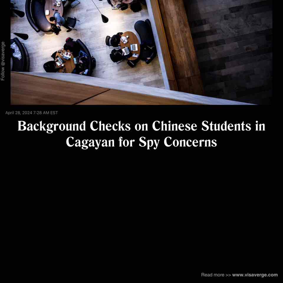Background Checks on Chinese Students in Cagayan for Spy Concerns