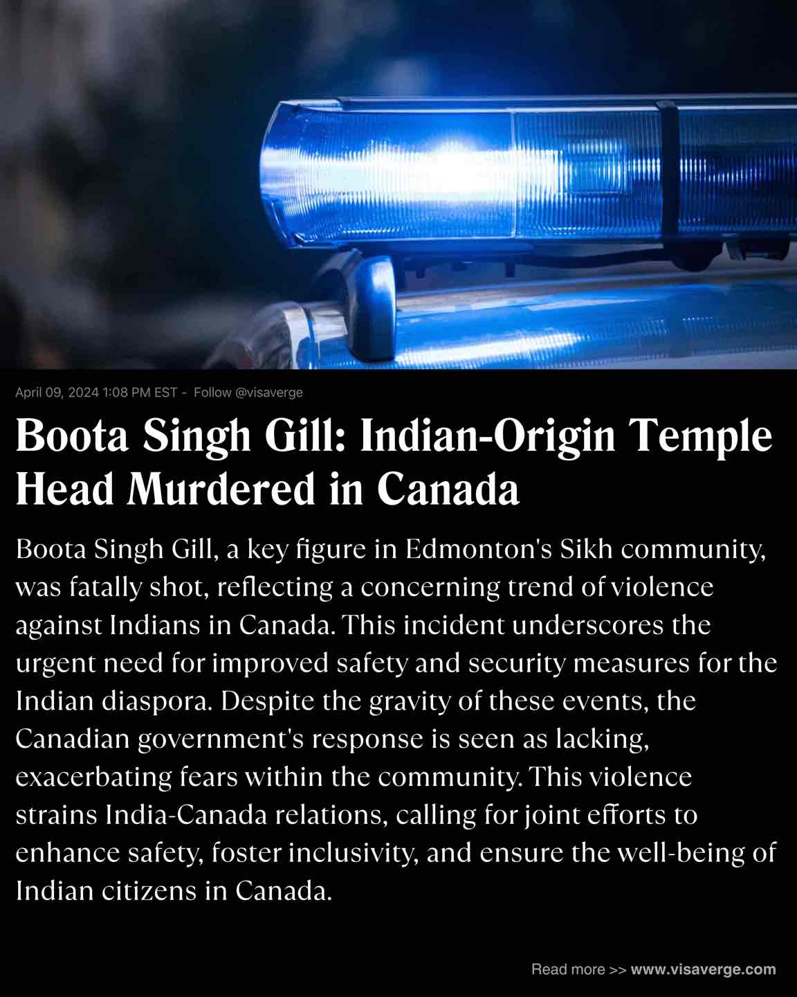 Boota Singh Gill: Indian-Origin Temple Head Murdered in Canada Boota Singh Gill: Indian-Origin Temple Head Murdered in Canada