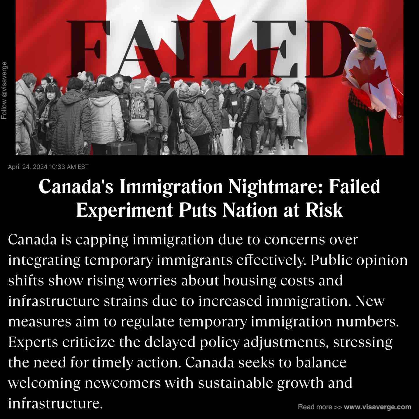 Canada's Immigration Nightmare: Failed Experiment Puts Nation at Risk