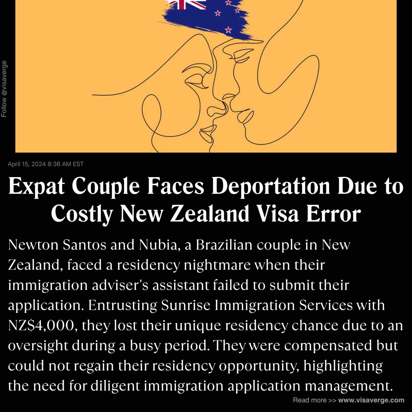 Expat Couple Faces Deportation Due to Costly New Zealand Visa Error