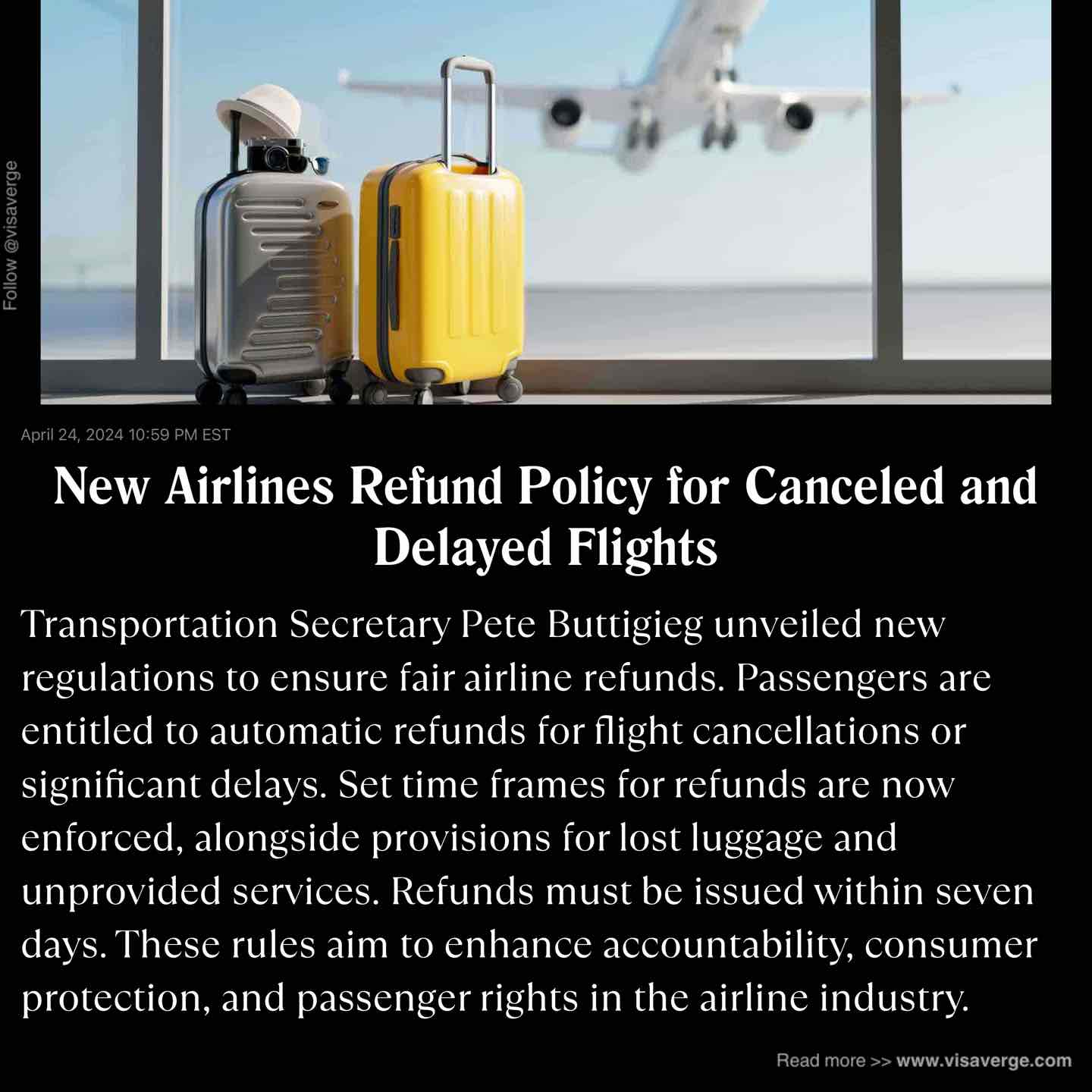 New Airlines Refund Policy for Canceled and Delayed Flights New Airlines Refund Policy for Canceled and Delayed Flights