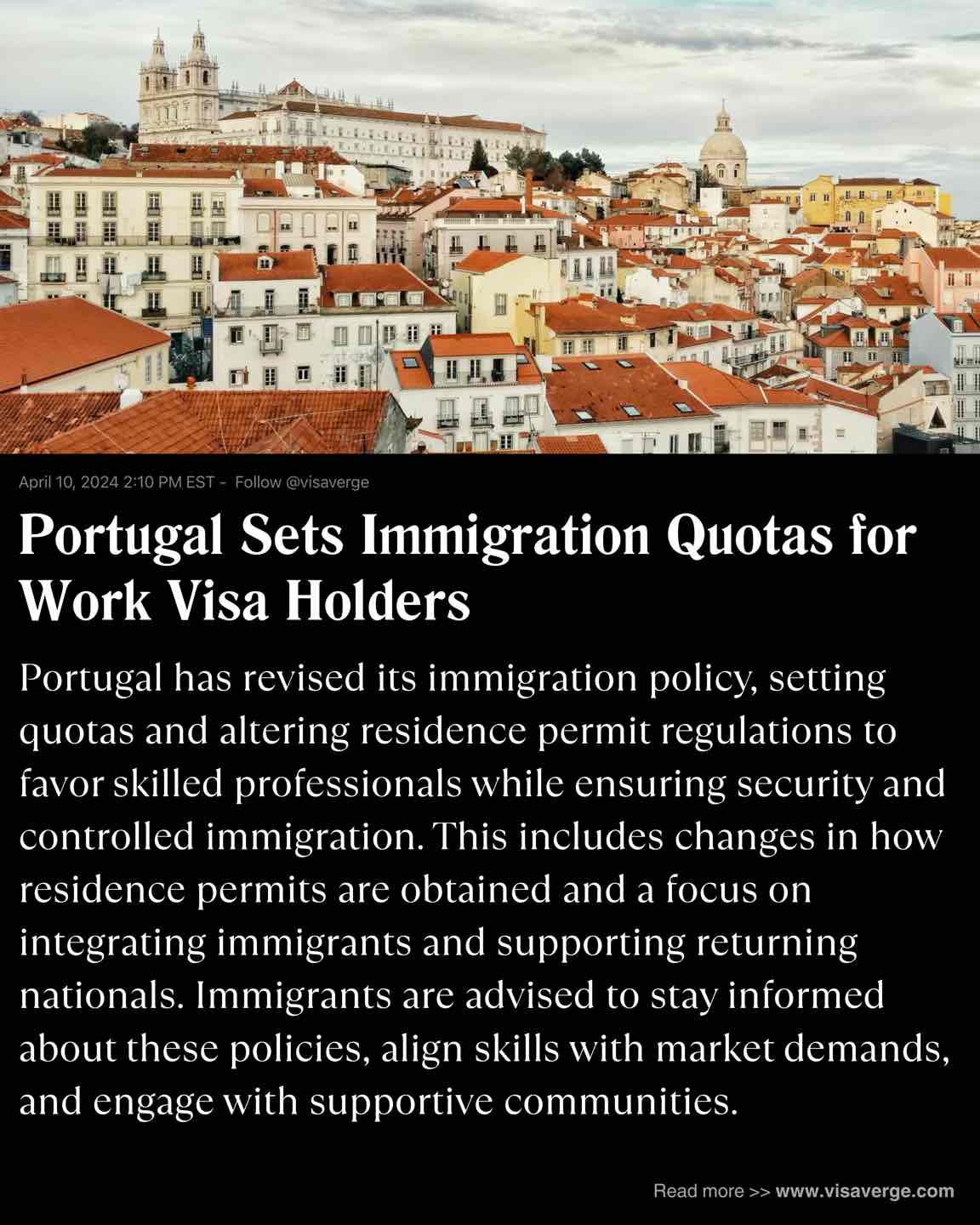 Portugal Sets Immigration Quotas for Work Visa Holders Portugal Sets Immigration Quotas for Work Visa Holders