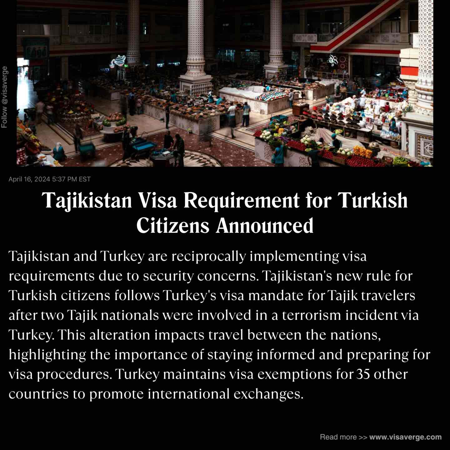 Tajikistan Visa Requirement for Turkish Citizens Announced Tajikistan Visa Requirement for Turkish Citizens Announced