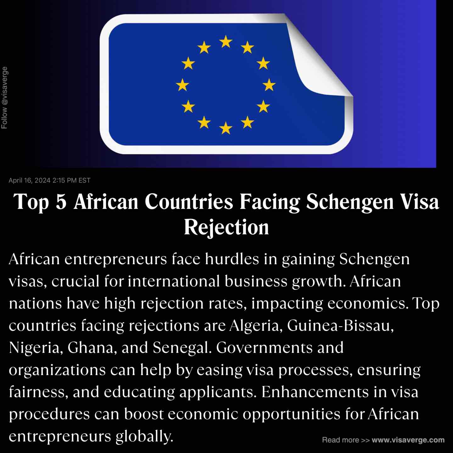 Top 5 African Countries Facing Schengen Visa Rejection