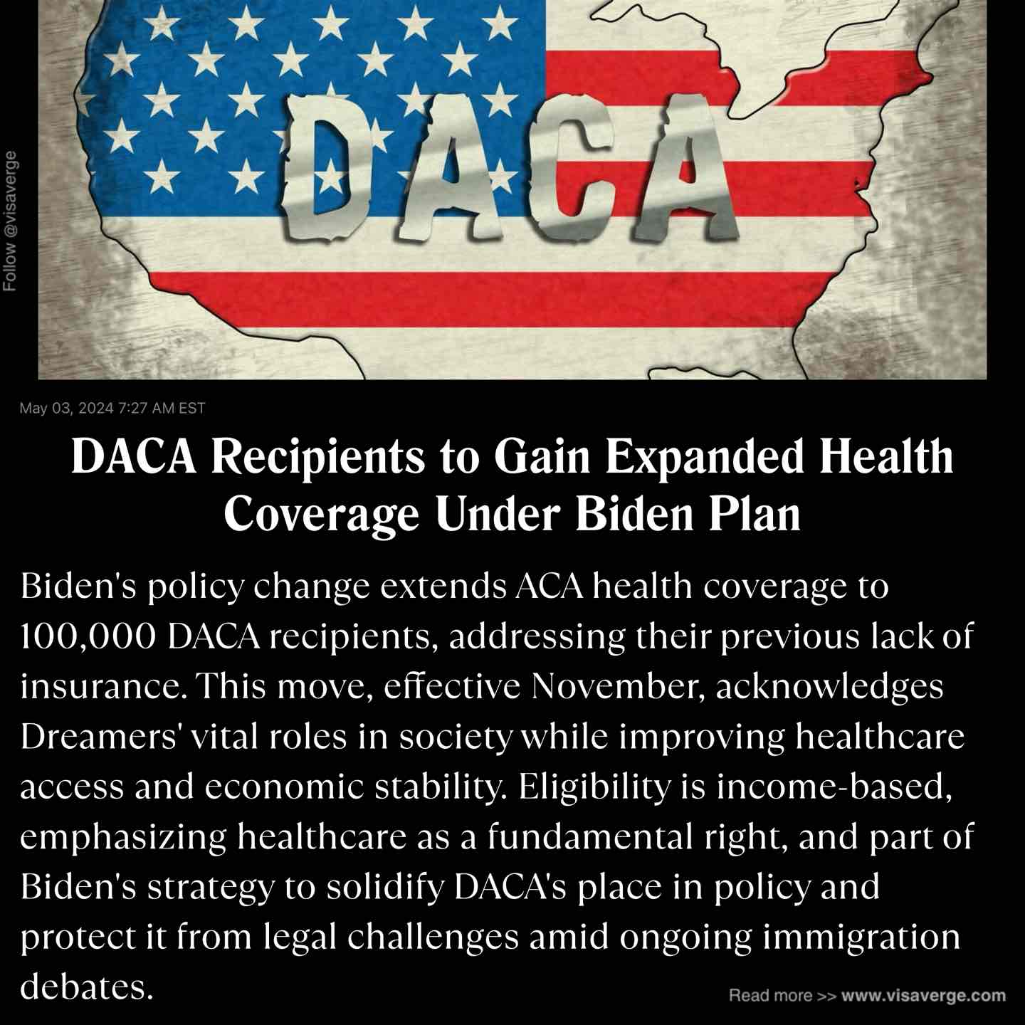 DACA Recipients to Gain Expanded Health Coverage Under Biden Plan DACA Recipients to Gain Expanded Health Coverage Under Biden Plan