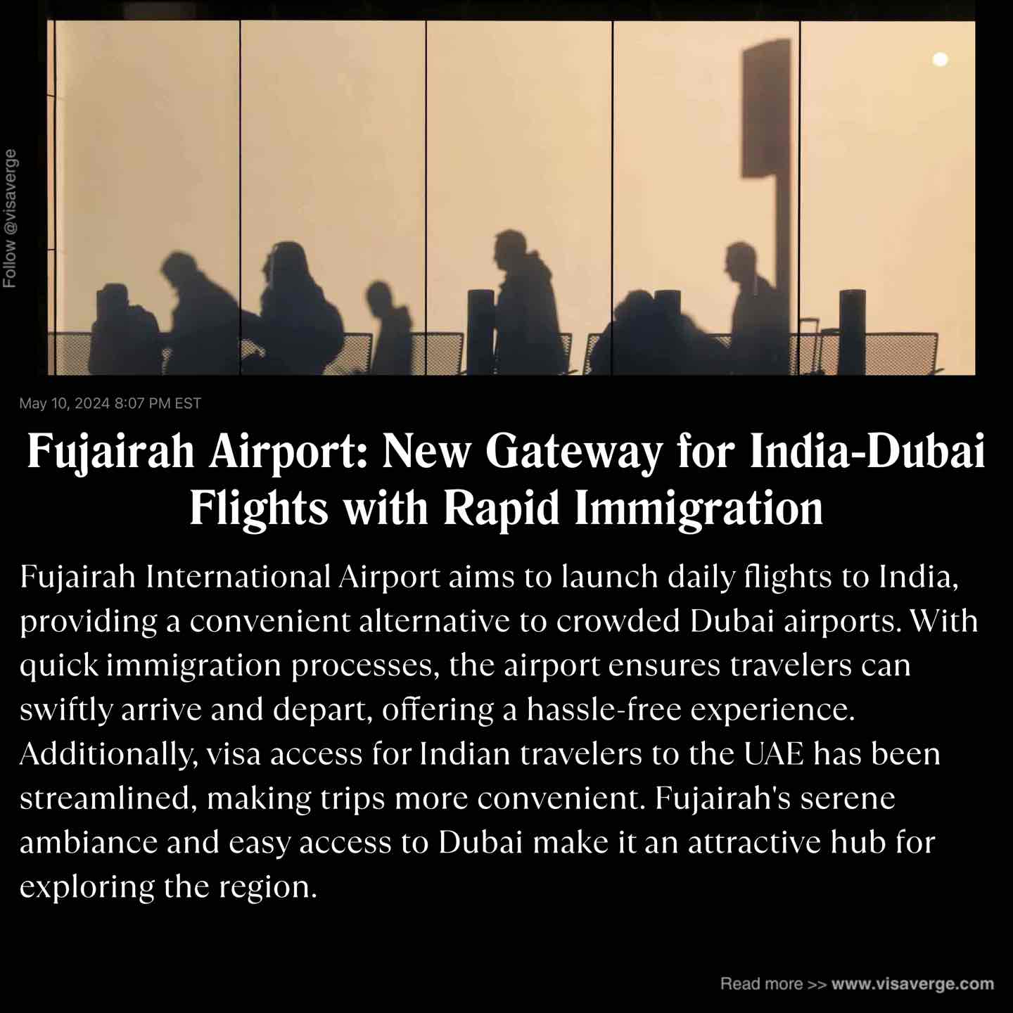 Fujairah Airport: New Gateway for India-Dubai Flights with Rapid Immigration Fujairah Airport: New Gateway for India-Dubai Flights with Rapid Immigration