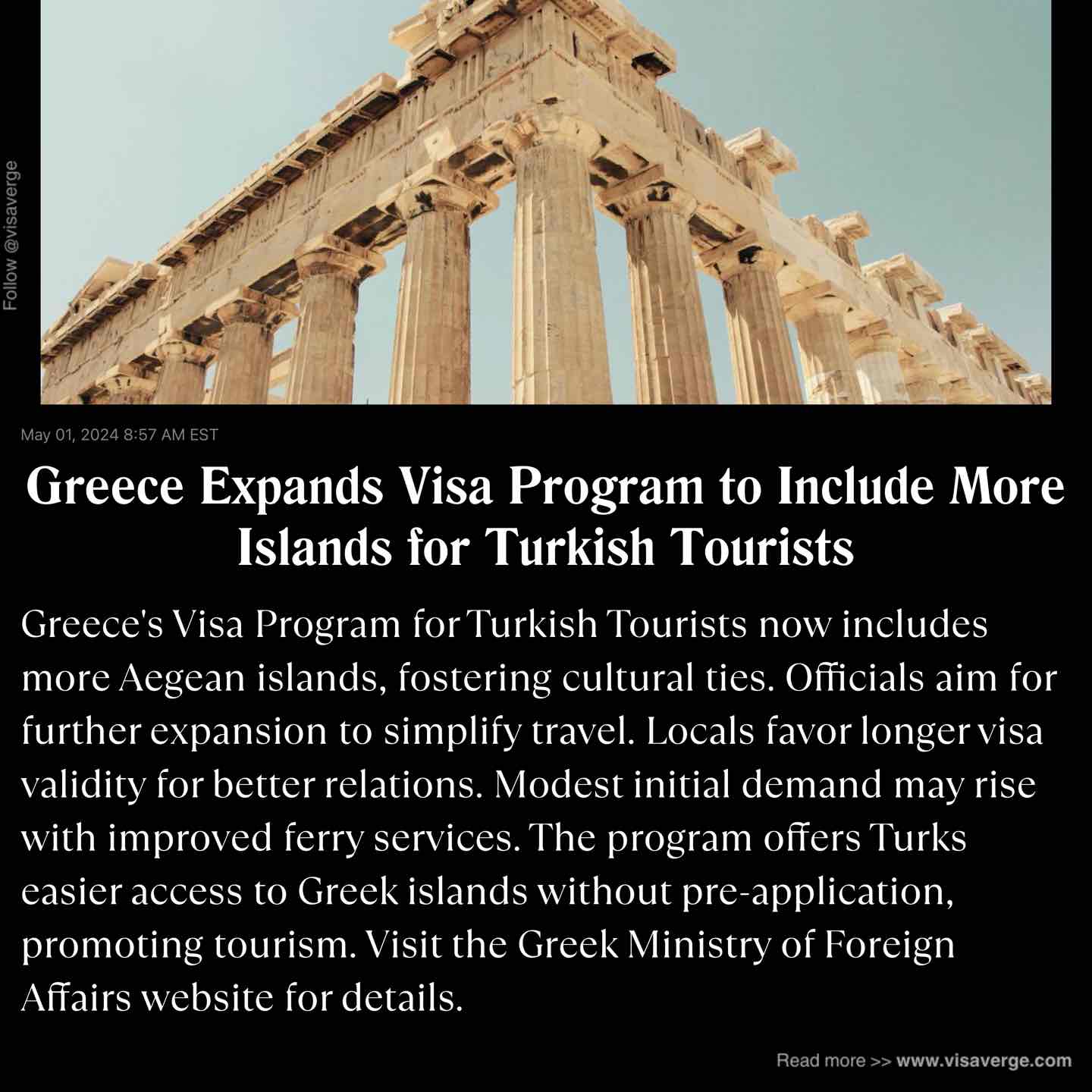 Greece Expands Visa Program to Include More Islands for Turkish Tourists