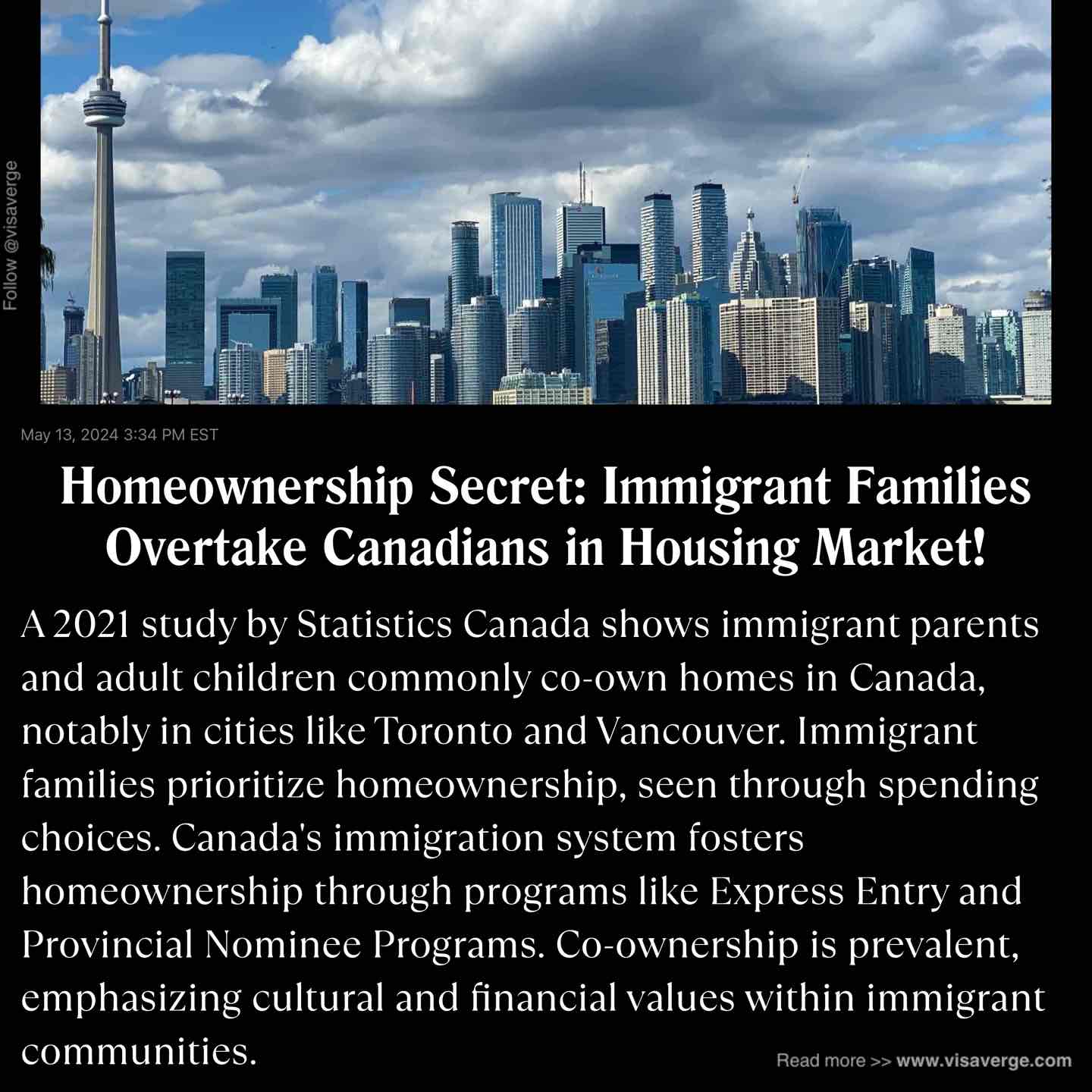 Homeownership Secret: Immigrant Families Overtake Canadians in Housing Market!