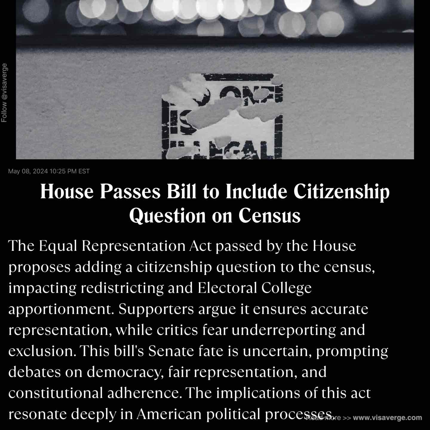 House Passes Bill to Include Citizenship Question on Census