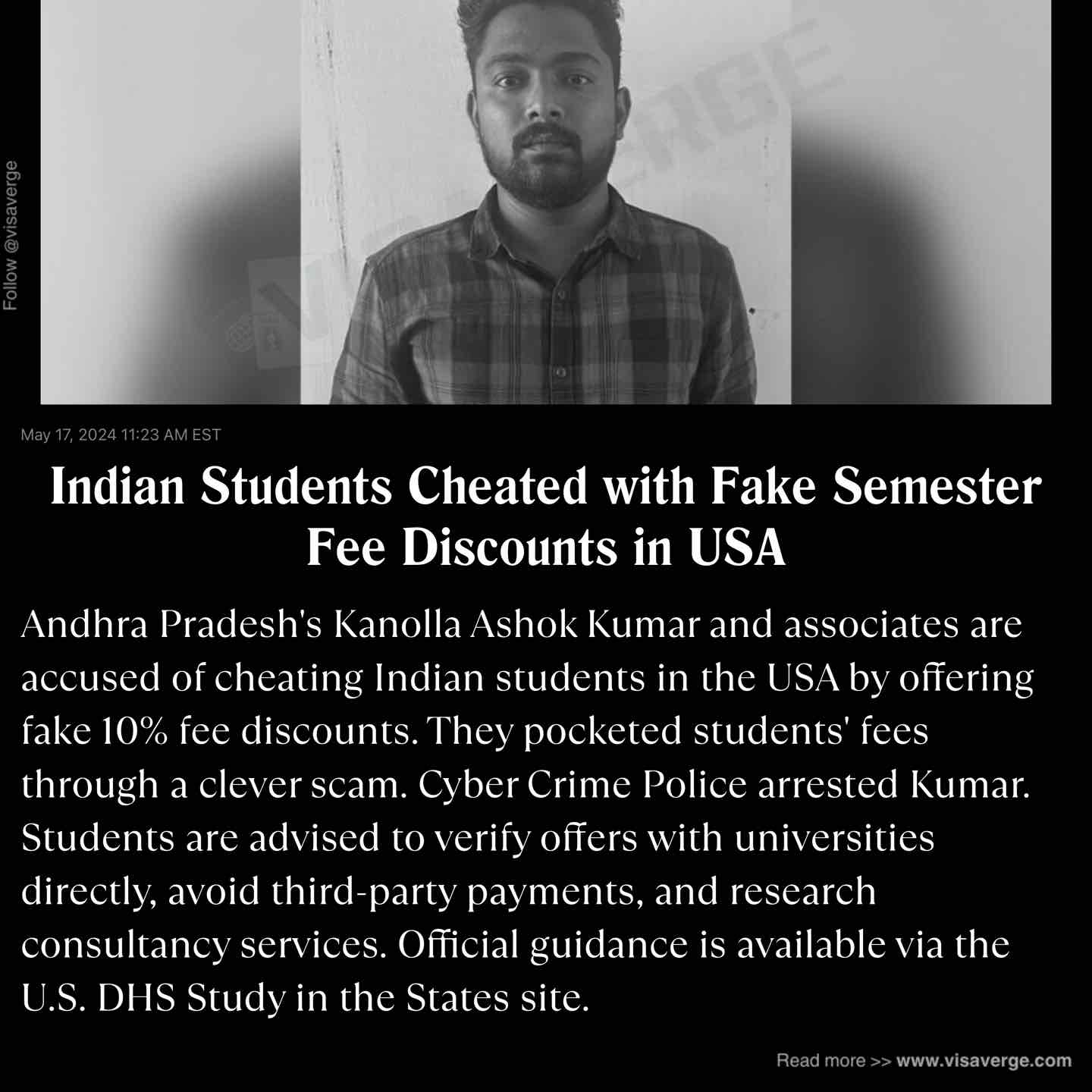 Indian Students Cheated with Fake Semester Fee Discounts in USA