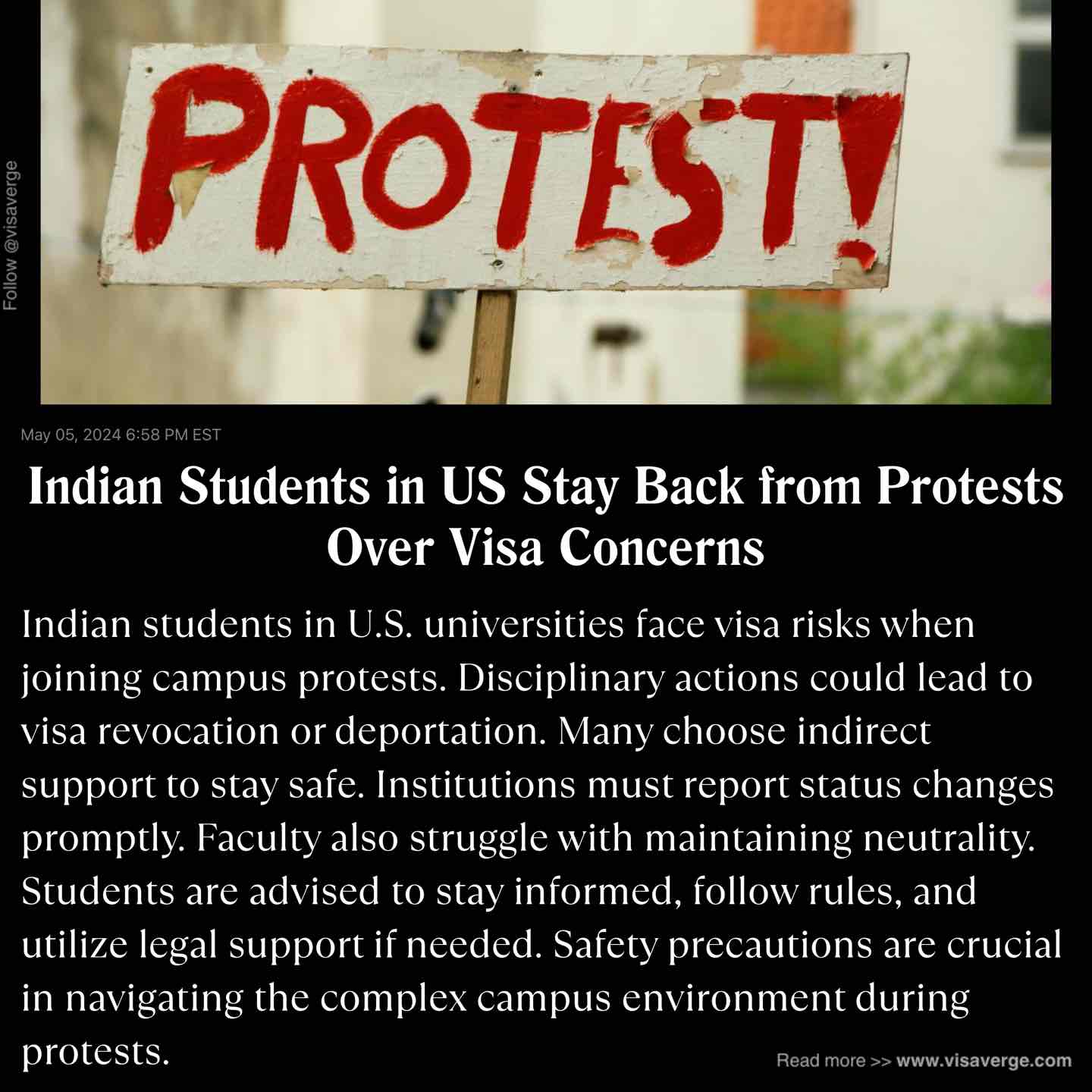 Indian Students in US Stay Back from Protests Over Visa Concerns Indian Students in US Stay Back from Protests Over Visa Concerns