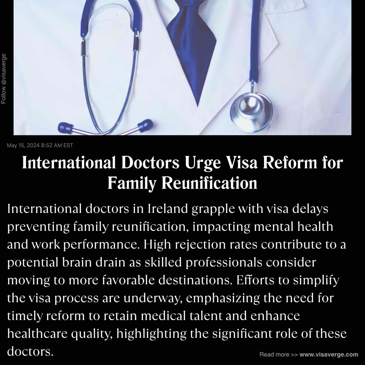 International Doctors Urge Visa Reform for Family Reunification International Doctors Urge Visa Reform for Family Reunification