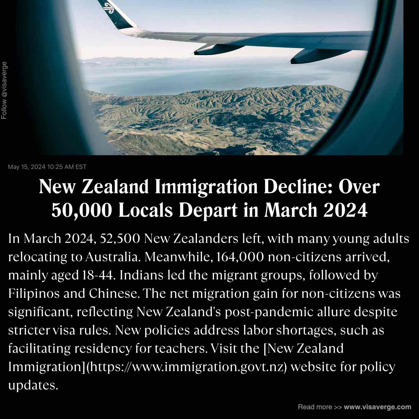 New Zealand Immigration Decline: Over 50,000 Locals Depart in March 2024 New Zealand Immigration Decline: Over 50,000 Locals Depart in March 2024