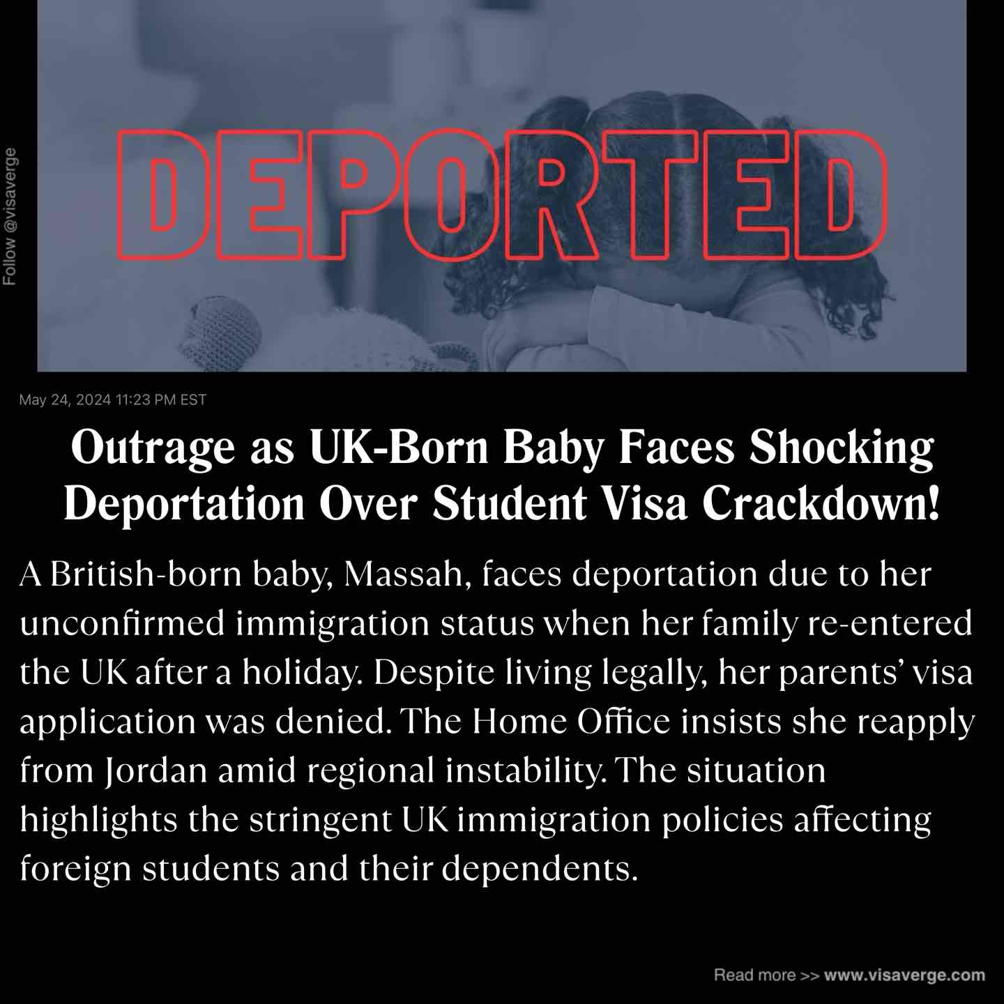 Outrage as UK-Born Baby Faces Shocking Deportation Over Student Visa Crackdown! Outrage as UK-Born Baby Faces Shocking Deportation Over Student Visa Crackdown!
