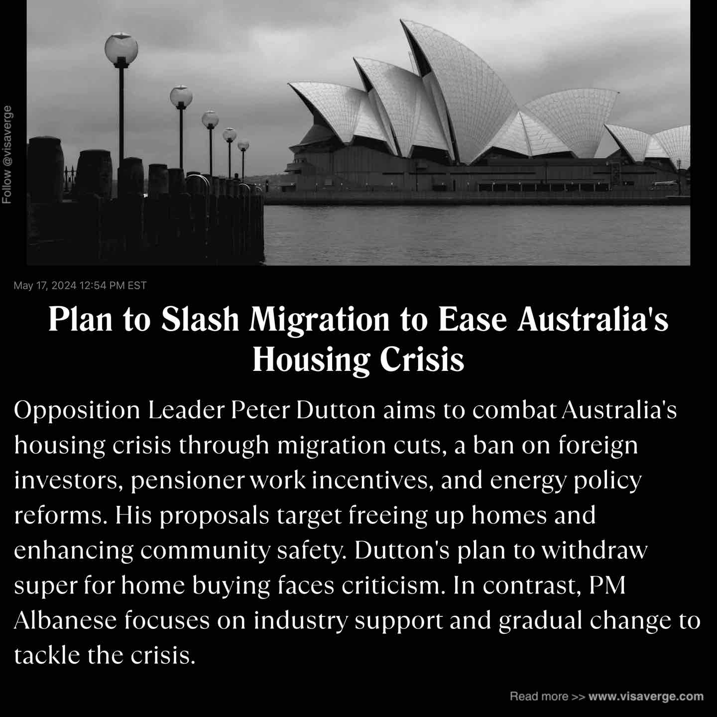 Plan to Slash Migration to Ease Australia's Housing Crisis Plan to Slash Migration to Ease Australia's Housing Crisis