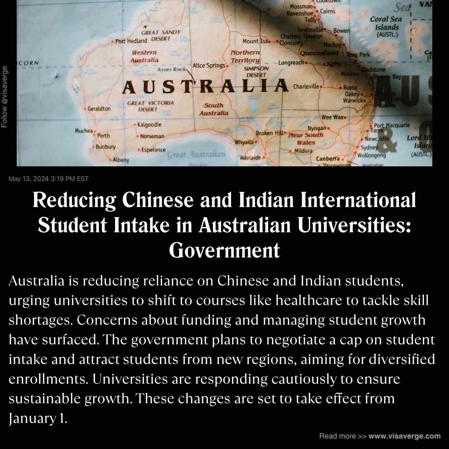 Reducing Chinese and Indian International Student Intake in Australian Universities: Government