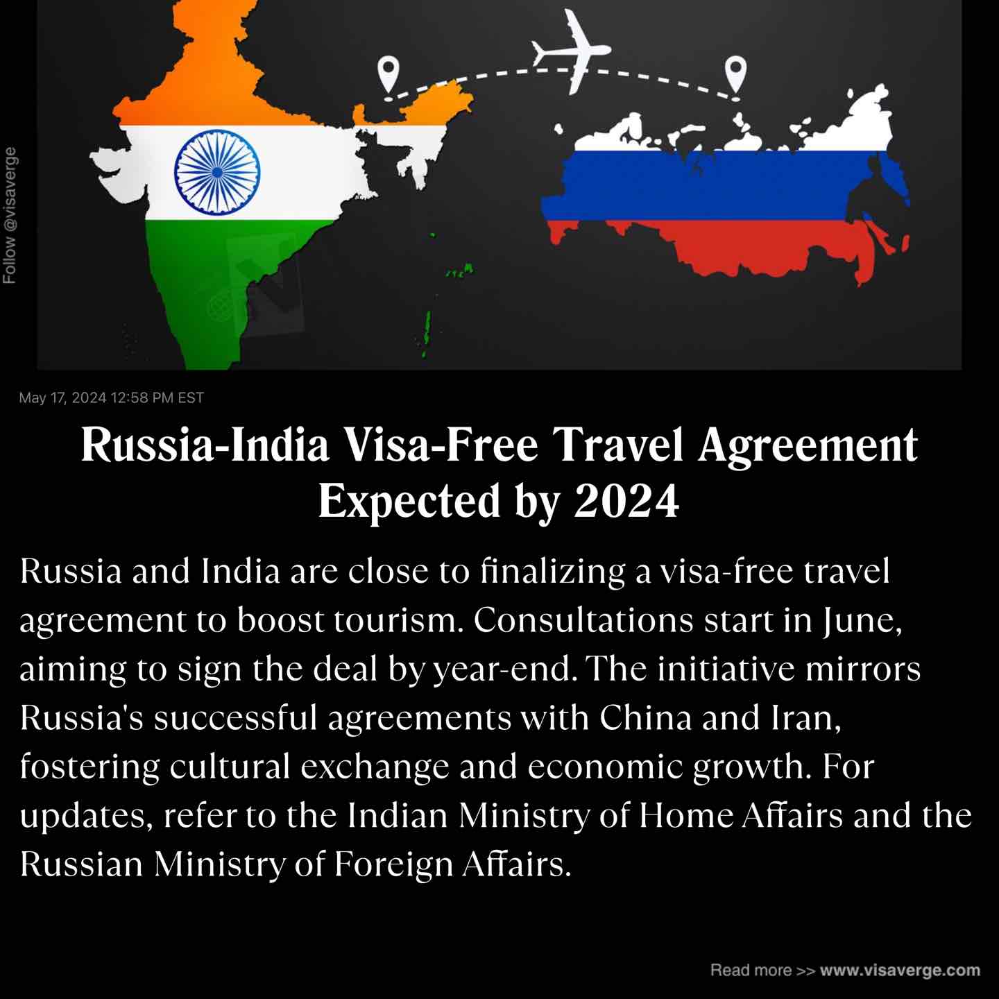 Russia-India Visa-Free Travel Agreement Expected by 2024 Russia-India Visa-Free Travel Agreement Expected by 2024