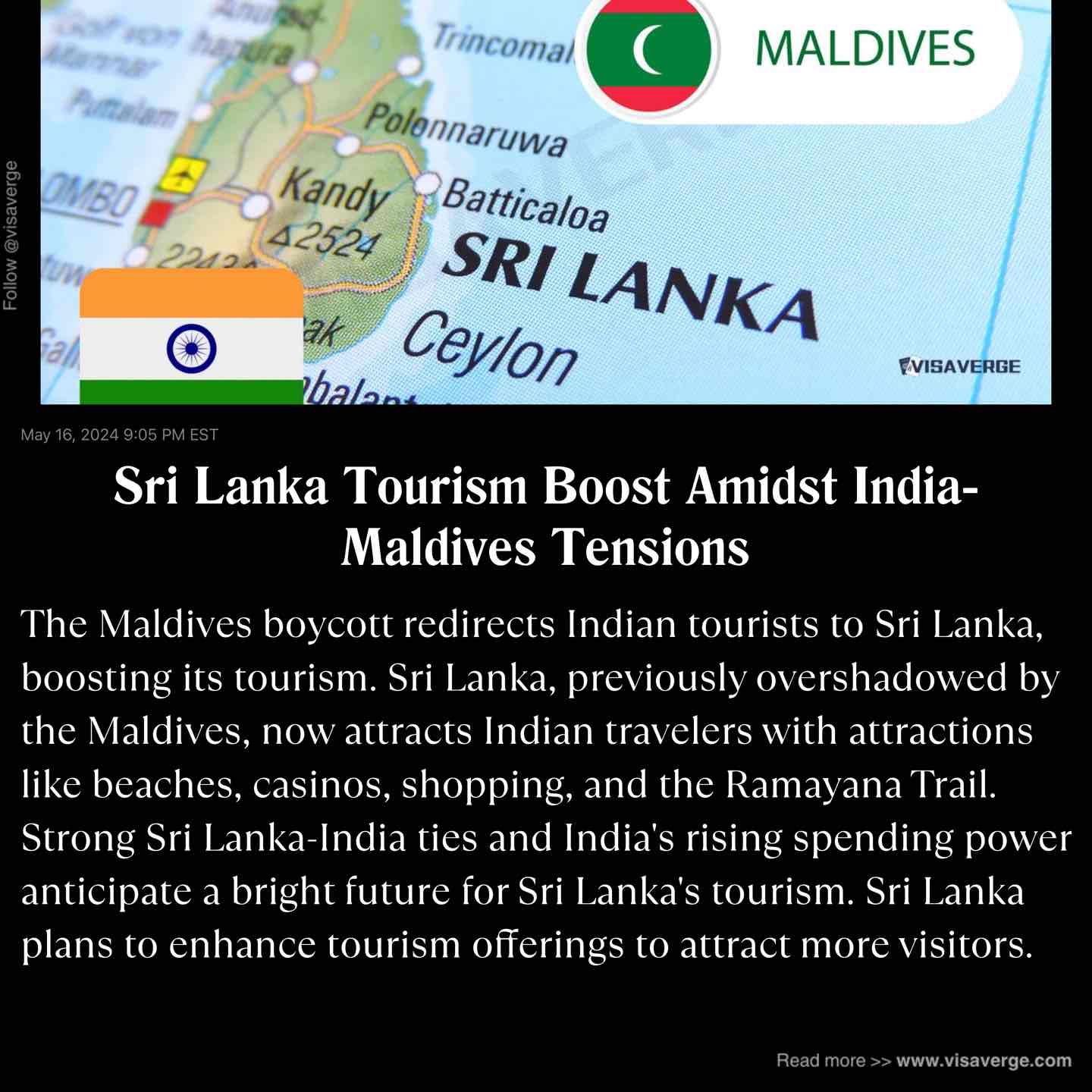 Sri Lanka Tourism Boost Amidst India-Maldives Tensions Sri Lanka Tourism Boost Amidst India-Maldives Tensions