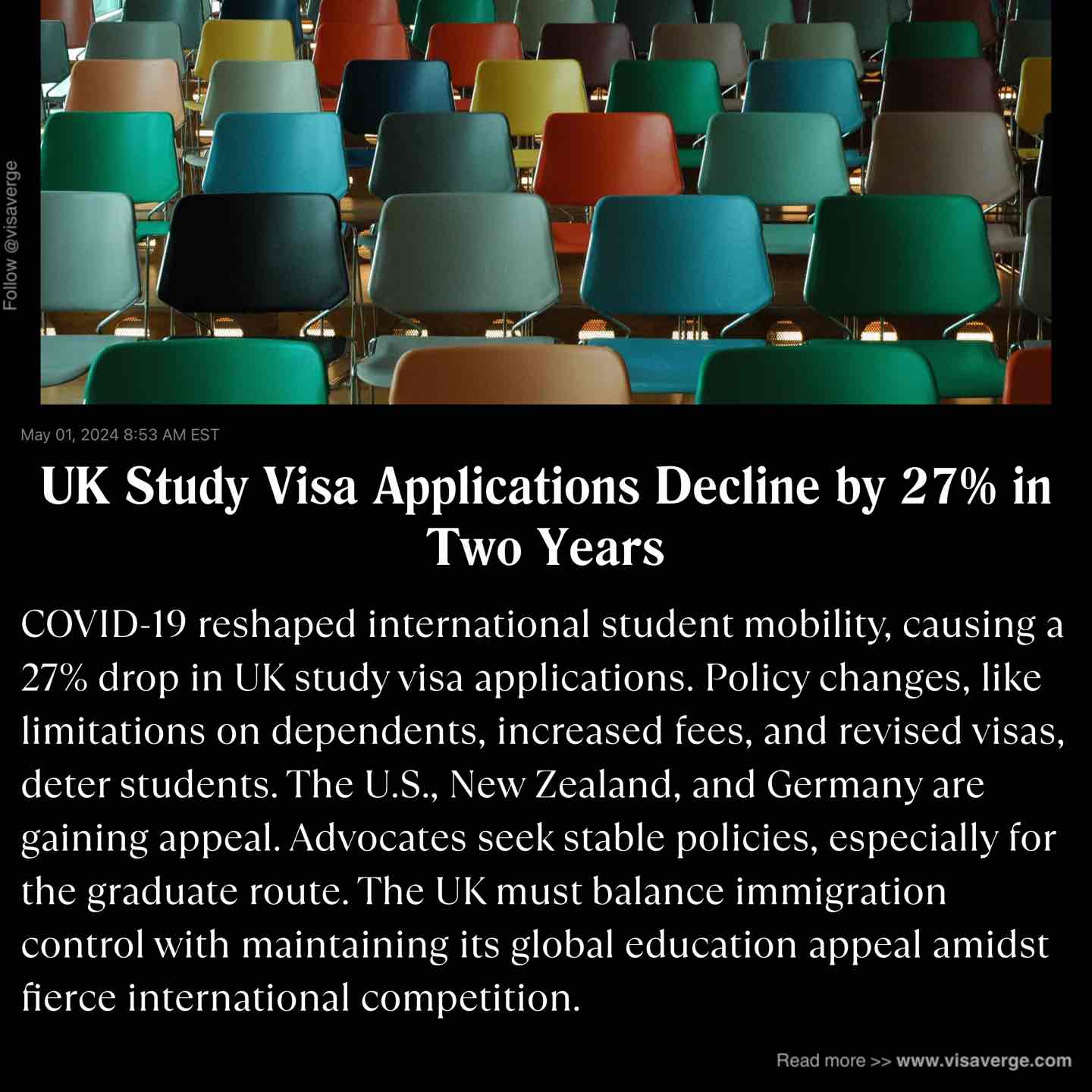 UK Study Visa Applications Decline by 27% in Two Years UK Study Visa Applications Decline by 27% in Two Years
