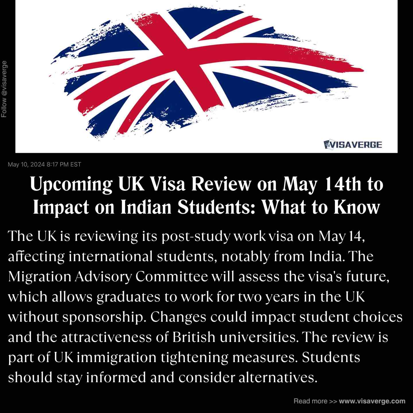 Upcoming UK Visa Review on May 14th to Impact on Indian Students: What to Know Upcoming UK Visa Review on May 14th to Impact on Indian Students: What to Know