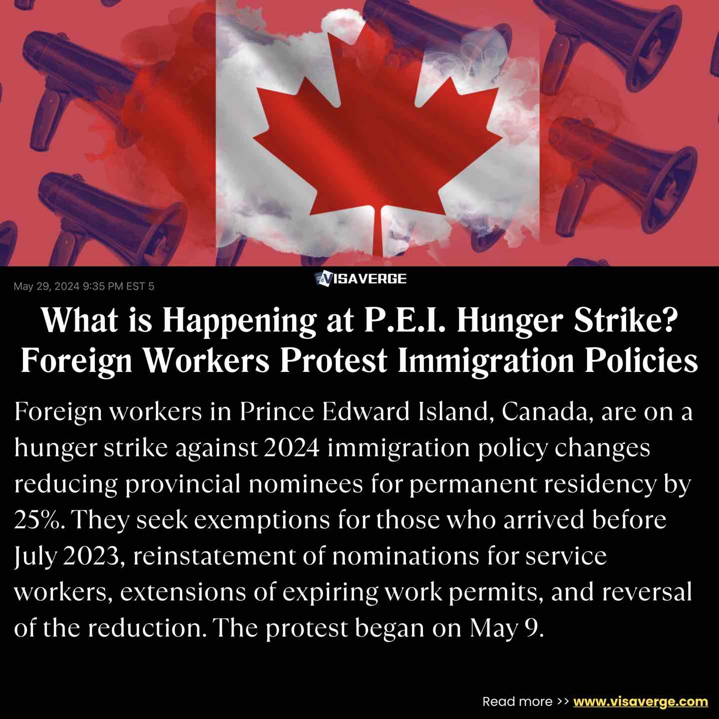 What is Happening at P.E.I. Hunger Strike? Foreign Workers Protest Immigration Policies