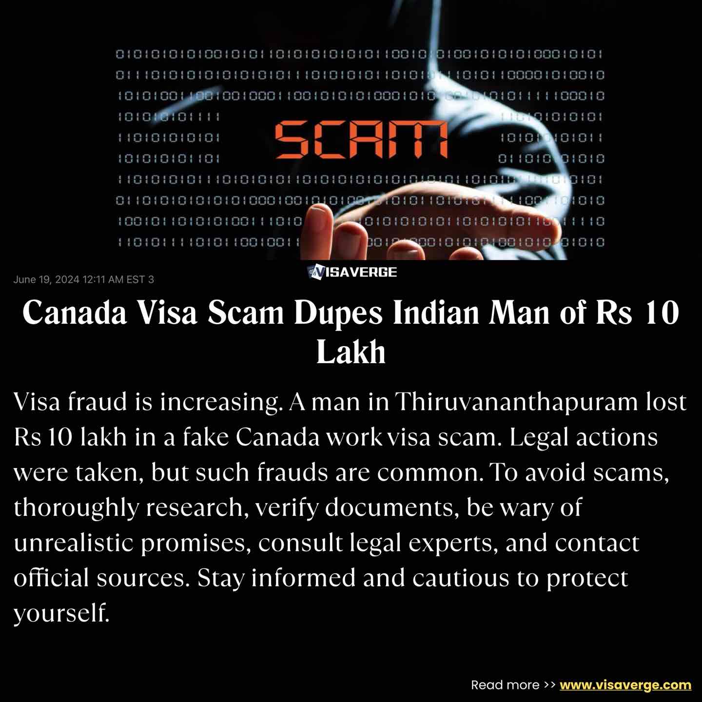 Canada Visa Scam Dupes Indian Man of Rs 10 Lakh