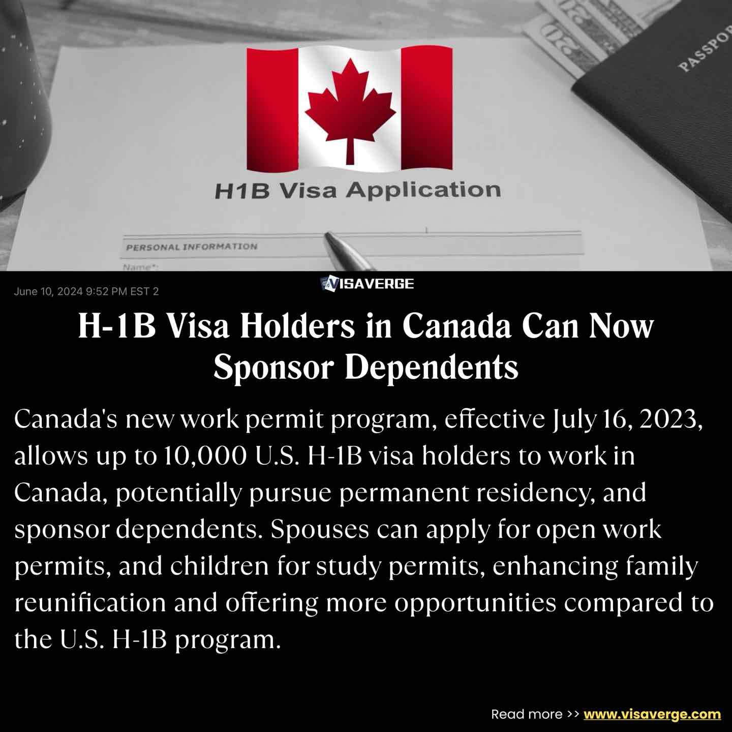 H-1B Visa Holders in Canada Can Now Sponsor Dependents