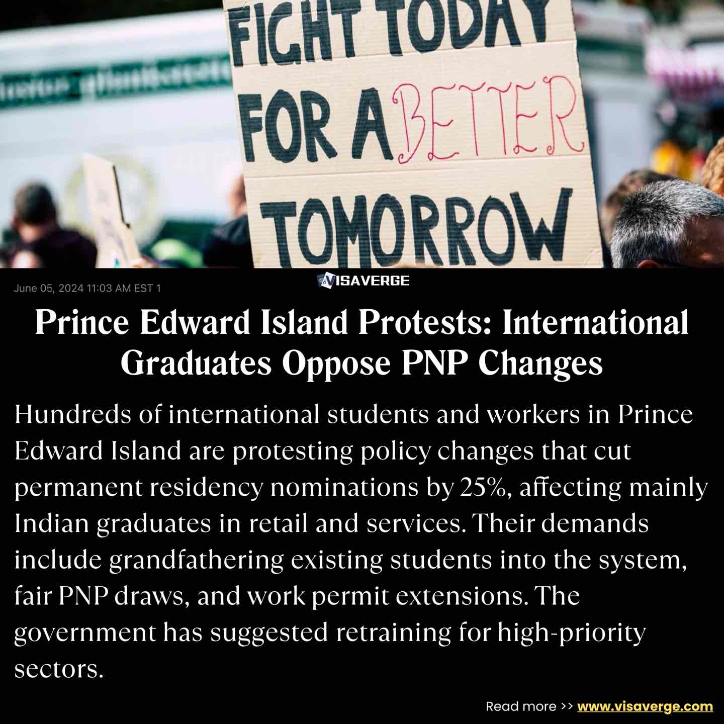 Prince Edward Island Protests: International Graduates Oppose PNP Changes Prince Edward Island Protests: International Graduates Oppose PNP Changes