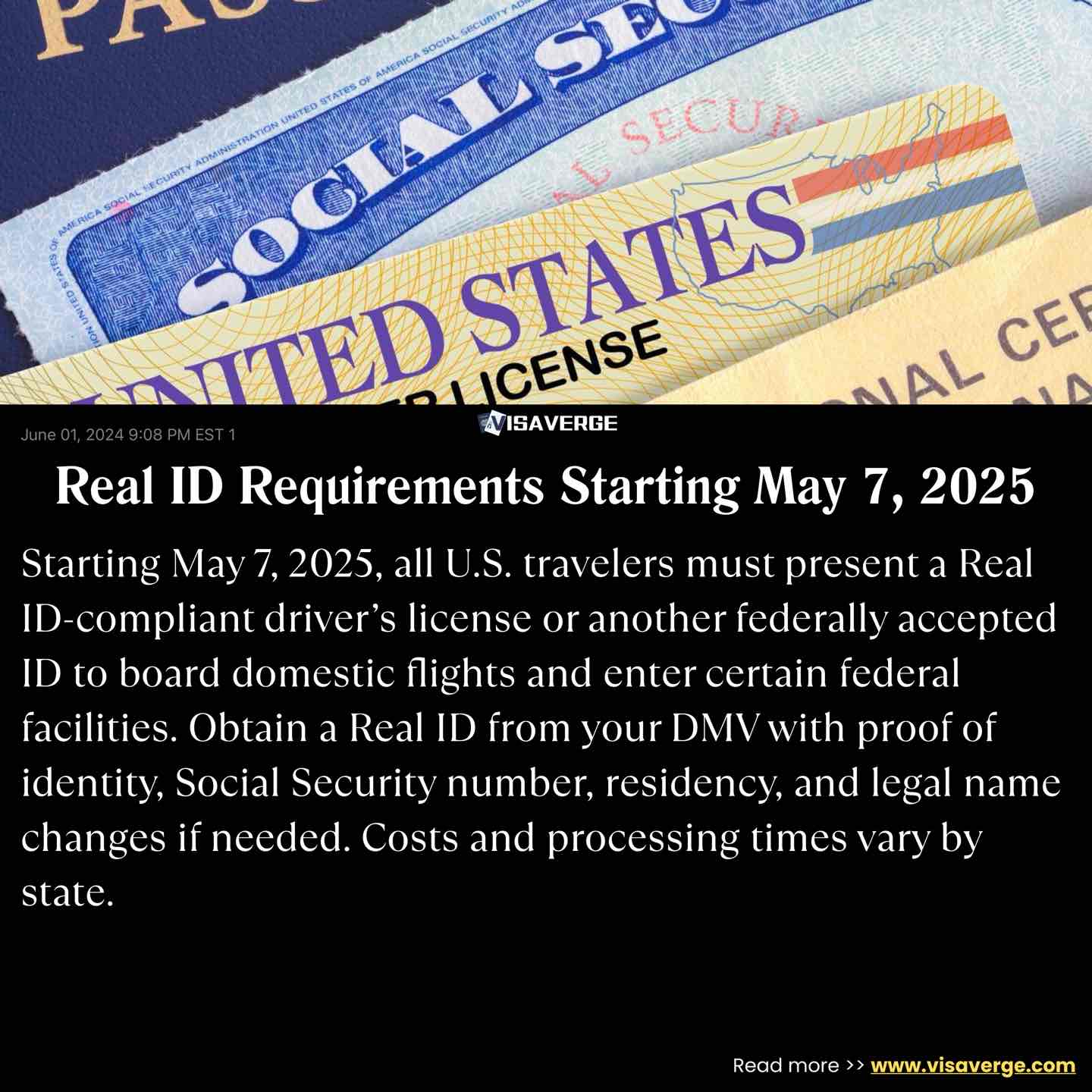 Real ID Requirements Starting May 7, 2025 Real ID Requirements Starting May 7, 2025
