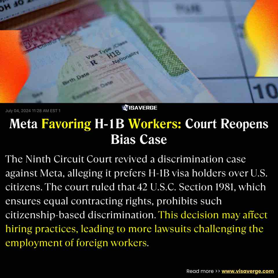 Meta Favoring H-1B Workers: Court Reopens Bias Case Meta Favoring H-1B Workers: Court Reopens Bias Case