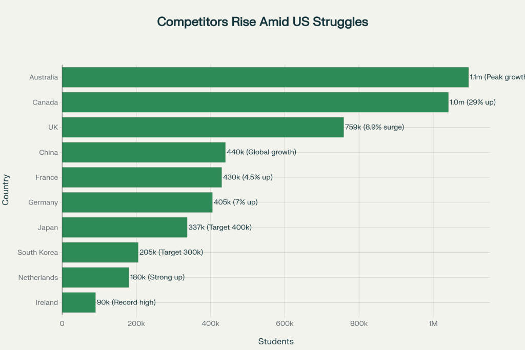 How Trump-Era Policies Threaten American Universities and the Economy - VisaVerge Competitor Countries Gaining International Students While US Struggles (2024-2025)