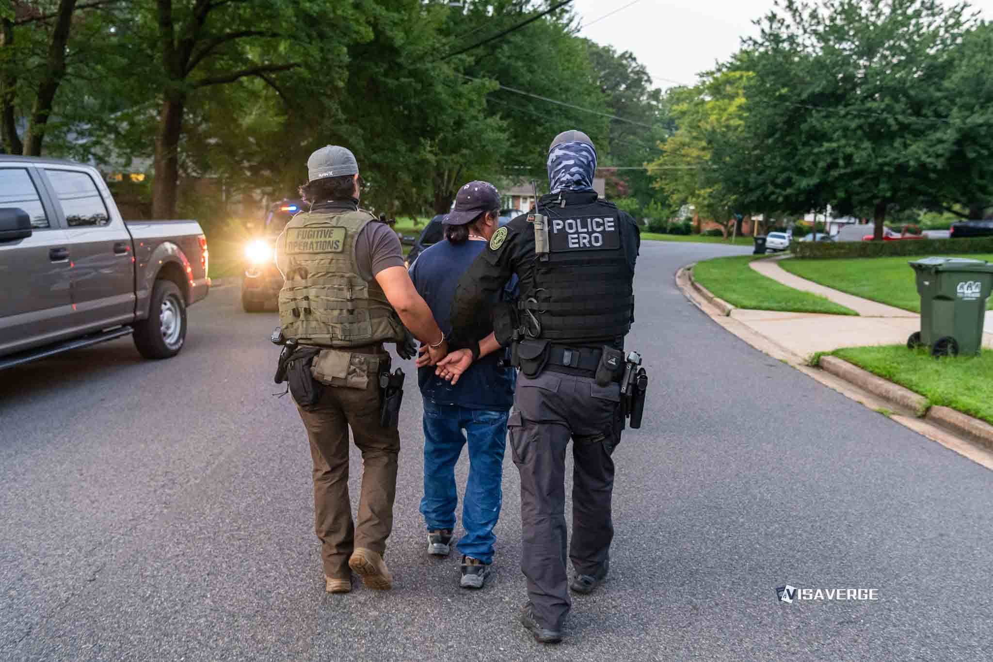 ICE agents use disguises and vests labeled POLICE in operations