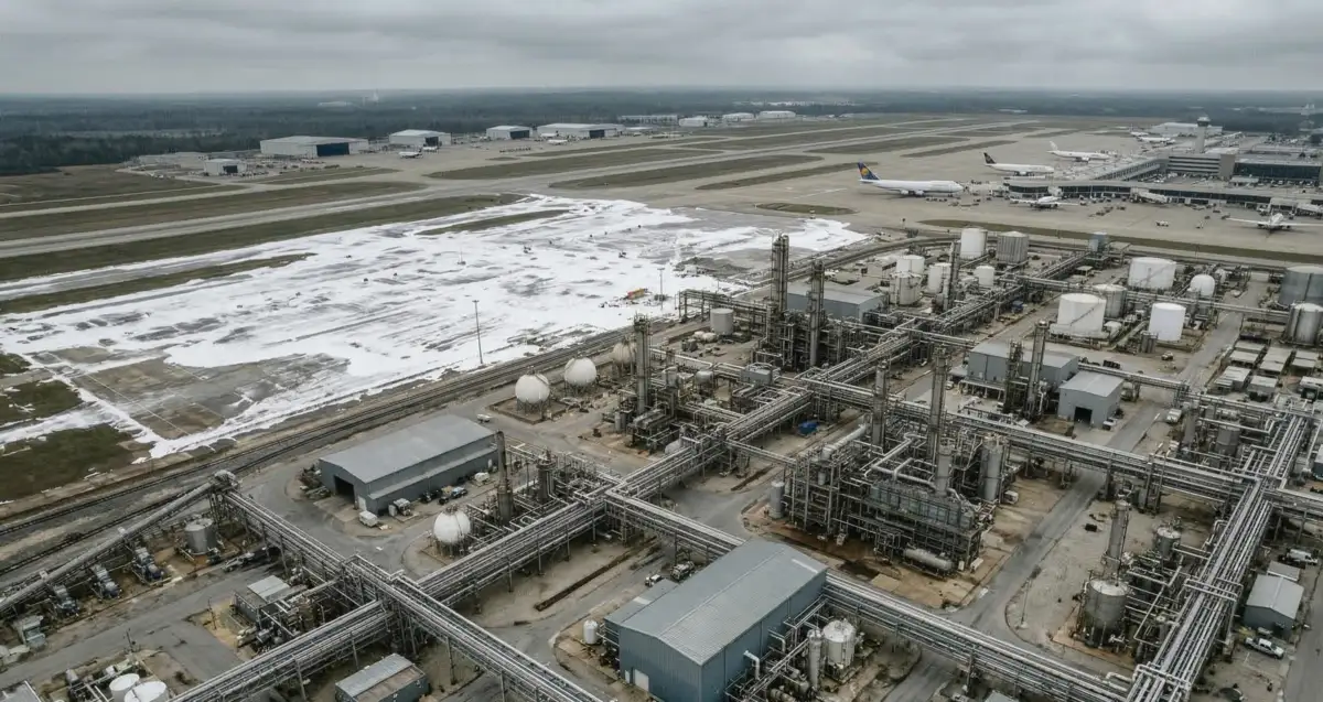 Industrial facility associated with PFAS contamination